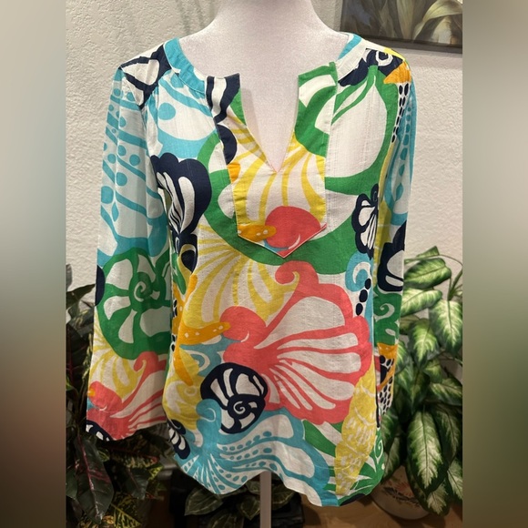 Lilly Pulitzer Tops - Lilly Pulitzer multicolor longsleeve blouse size XS